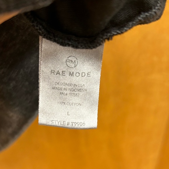 New Rae Mode Cropped Cotton Mineral Washed Sleeveless Top in Black in Sz Large - Picture 8 of 8